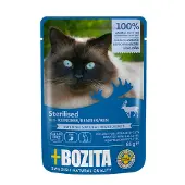 Bozita Sterilised biter i saus 12 x 85 g - Reinsdyr