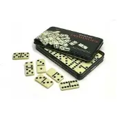 Grapet DOMINO GAME, 28 deler med metallkopp