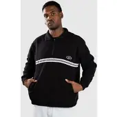 Rivvia Projects Social Member 1/4 Crew Half-Zip Genser svart