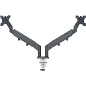 Leitz Ergo - Monteringssett (spring-assisted dual arm) - for 2 LCD-skjermer - space saving - metall - mørk grå - skjermstørrelse: 17-32