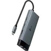 TP-LINK UH6120C, USB Type-C, USB Type-C, Grå, Rund kabel, 0,18 m, 118,2 mm