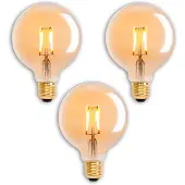 Näve LED-globepære E27 4,1 W 310lm varmhvit gull 3-er