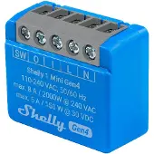 Shelly 1 Mini Gen4 - WiFi & Zigbee relé med potensialfritt kontaktsett (230VAC)