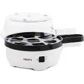 Krups EG233115, 7 egg, Hard, Medium, Soft (myk), Svart, Hvit, 900 g, 131 mm, 194 mm