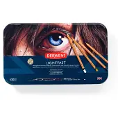 Derwent Lightfast fargeblyant 100 stk. i blikkboks - oljebasert fargeblyant
