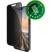 dbramante1928 Eco-shield - Skjermbeskyttelse for mobiltelefon - film - med personvernsfilter - rammefarge svart - for Apple iPhone 16