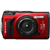 Olympus OM System Tough TG-7 - Digitalkamera - kompakt - 12.0 MP - 4K / 30 fps - 4optisk x-zoom - Bluetooth, Wireless LAN - under vannet inntil 15 m - rød