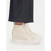 GUESS for woman. FLTSUNFAL12 Gold Sundae trainers (39), Fabric, Flat, Laces, Casual