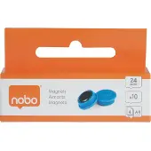 Nobo Whiteboard magneter 24 mm, pakke med 10 stk. Blå