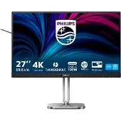 Philips 27B2U6903 - 6000 Series - LED-skjerm - 27 - 3840 x 2160 4K UHD (2160p) @ 60 Hz - IPS - 350 cd/m² - 1000:1 - 4 ms - Thunderbolt 4, 2xHDMI, DisplayPort - høyttalere - sølv, koksgrå