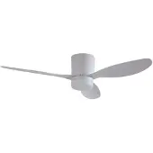LUCANDE LED-takvifte Kayu, hvit, DC, stillegående, Ø 132 cm