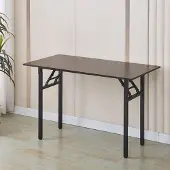 24hShop Sammenleggbart skrivebord 120x60x75cm - Svart Valnøtt
