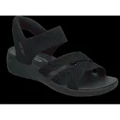SKECHERS slip-in damesandal - Svart - Sandaler