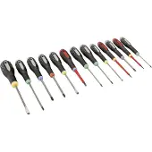 Bahco Sett Med 13 Phillips Pozidriv Og Torx Ergo-skrutrekkere Med Gummigrep