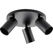 Deko-light CAN TILT downlight, svart, Ø 25 cm, 3 lyskilder i metall GU10