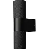 Konstsmide Temi utendørs vegglampe, svart, bredde 11 cm, aluminium, opp/ned