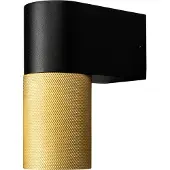 Konstsmide Temi Vegglampe ned LED GU10 Svart/Gull med Klart glass