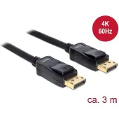 DeLOCK DisplayPort 1.2-kabel DisplayPort hann til DisplayPort hann 4K 3 m