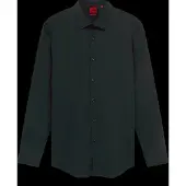 HUGO for man. 50289499 Kenno Slim Fit Shirt Black (44), Casual, Party, Cotton, Long sleeve