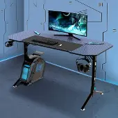 24hShop Gamingbord 140cm med RGB-Belysning og Stabile Stålben