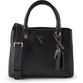 GUESS for woman. HWZG9672050 Black Noelle saffiano handbag (OSFA), Casual, Polyurethane