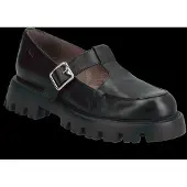 Wonders for woman. C-7515_5511_5792 Goodfly 15 Black Leather Shoes (40), Flat, Buckle, Casual