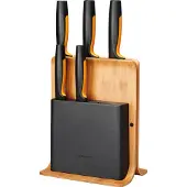 Fiskars 1057552, Knivblokk, Bamboo, Plast, Rustfritt stål, Tre, Rektangel, 21,3 cm, 1,48 kg