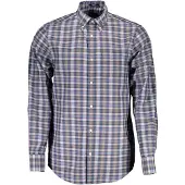 Gant Indigo Check Skjorte Med Lange Ermer