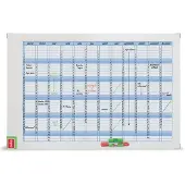 Nobo Performance - Planleggingstavle med tørrvisking - ukentlig - 900 x 600 mm - 24 rekker 7 kolonner - magnetisk