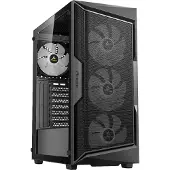 Antec AX61 Elite ATX-kabinett 3+1 120 mm ARGB-vifter, herdet glassvindu, svart