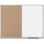 Nobo Elipse Classic - Kombotavle: whiteboard, oppslagstavle - veggmonterbar - 1200 x 900 mm - kork, stål - hvit, kork