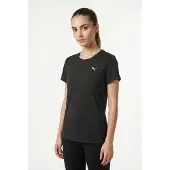 Puma Train All Day Essentials Heather Tee Women, Clothing, Black Heather, XS