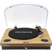 Aiwa LPS-25WD platespiller med innebygde høyttalere, tre