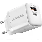 Axagon ACU-PQ20W - Strømadapter - 20 watt - 3 A - PD 2.0, PD 3.0, QC 2.0, QC 3.0, QC 4.0+, Huawei Fast Charge, SCP, PD/PPS, AFC, PE+, PE 2.0+ - 2 utgangskontakter (USB-type A, USB-C) - hvit