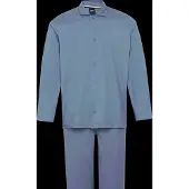 BOSS for man. 50535788 Two piece blue poplin pyjamas (M), Homewear, Cotton, Long sleeve