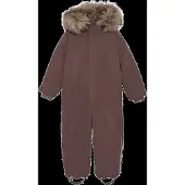 En fant Vinterdress Med Fuskepels Rose Taupe (116 / 6 år)