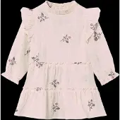 Fliink Dobby Bluse Sandshell Brodert (110 / 5 år)
