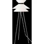 Frandsen Gulvlampe Kiku, metall, lin, hvit, høyde 90 cm