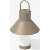Loom Design LED-batteridrevet bordlampe Shadow Small, beige, IP65