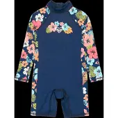 Roxy Morning Flower Langermet Shorty-våtdrakt Med Glidelås Bak For Junior
