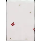 Södahl Bursdagsduk 140x270 cm - 100% bomull - Tillykke - Hvit med broderi
