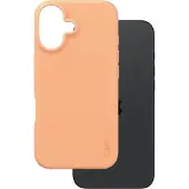 PanzerGlass CARE by - bakdeksel til mobiltelefon - termoplastisk polyuretan (TPU), silikonbelegg - ferskenfarget - for Apple iPhone 16