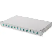 Digitus - Spleiseboks for fiberoptikk - LC Duplex MM X 12 - grå, RAL 7035 - 1U - 19