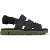 Camper for man. K100470-013 Leather Sandals Caterpillar Sandal black (45), Flat, Velcro, Casual