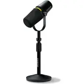 Shure MV7+K-BNDL - Mikrofon - 3-stifts XLR, USB - svart - med -by-Gator skrivebordsstativ - OBS Sertifisert, MFi Certified