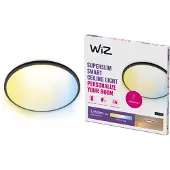 Wiz SuperSlim taklampe 2450 lm, justerbart hvitt lys, 22 W, svart