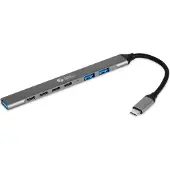 BakkerElkhuizen USB-C Hub 7-i-1 (3 x USB-A 4 x USB-C)