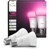 Philips Hue White and Color Ambiance 1100 - LED-lyspære - form: A60 - E27 - 8.1 W (ekvivalent 75 W) - klasse D - hvitt/farget lys - 1000 - 20000 K (en pakke 2)