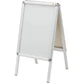 Nobo - Skiltholder - gulvstående - 594 x 420 mm - for A2 - dobbeltsidet - utendørs