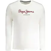 Pepe Jeans for man. PM508209 Eggo Long T-shirt N white (XL), Black, Casual, Cotton, Long sleeve